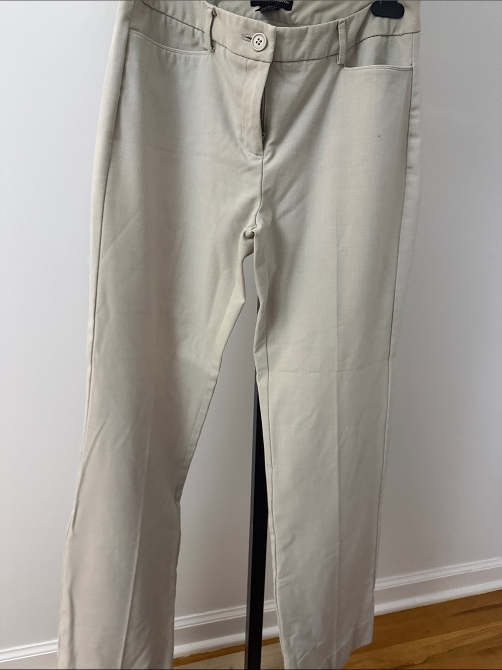 New York & Company Women's Straight Leg Pants in Light Cream